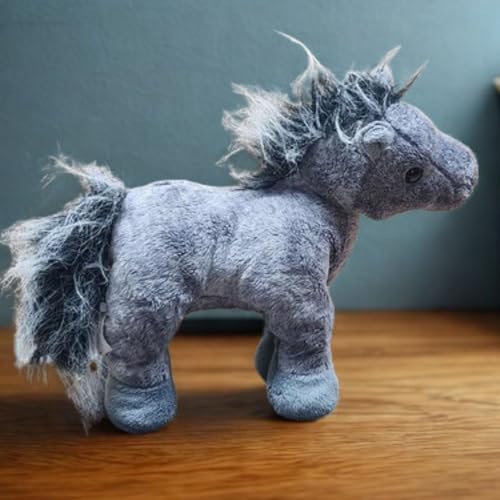 Image of Tickles Horse Soft Stuffed Plush Animal Toy for Kids Boys & Girls Birthday Gift (Color: Grey Size: 25 cm)