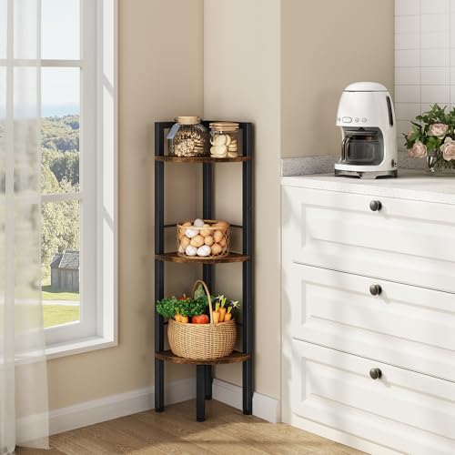 Tajsoon 3-Tier Industrial Corner Shelf