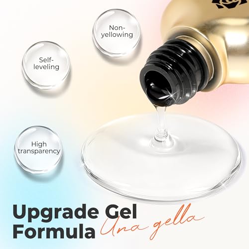 Image of UNA GELLA Blooming Gel Nail Polish 15ml Super Clear for Spreading Effect U V /LED Needed Nail Blooming Gel for Marble Natural Stone Floral Print Watercolor Effect Design Soak Off Home DIY Salon