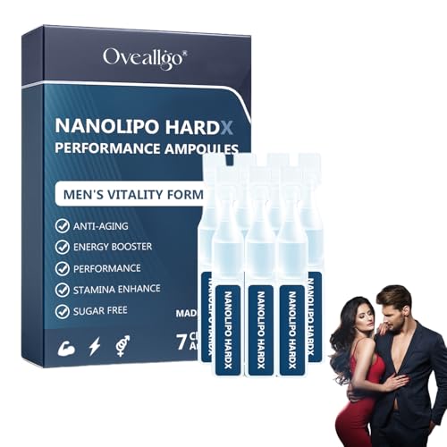 Oveallgo NanoLipo HardX Performance Ampoules, Advanced Men's Drops, Lmprove Vitality (1 Pack)