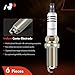 A-Premium Iridium Platinum Spark Plugs Compatible with Porsche Cayenne 2011-2014/2016-2018, 3.6L, Pack of 6