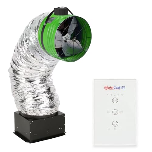 Quietcool QC ES-2250 Energy Saver Advanced Whole House Fan - Up to 2465 CFM - As low as 80 watts - Two Speed - Covers up to 1,246 SQFT - 10 Year Warranty - Removable Grille - R5 Insulated Dampers