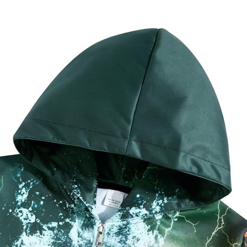 Idgreatim 6-14T Boys Zip Up Hoodies Kids 3D Graphic Hoody Sweatshirt Zipper Pullover with Pockets