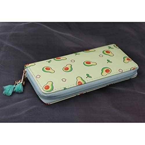 Timlee Cute Girls Long Wallets Long Purse Green Avocado Wallets for Girls Christmas Gif(Avocado)3