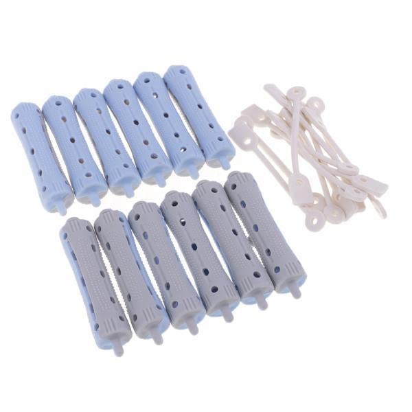 VELURA 2x12x Hair Curler Clamps Hairdreser Perm Rods Hair Styling DIY Tool 7 x 1.7cm|12 Pieces Perm Rods(Random Colors)(2 Pack)|Rollers & Curlers| Hair Care & Styling |Health & Beauty-picture-17