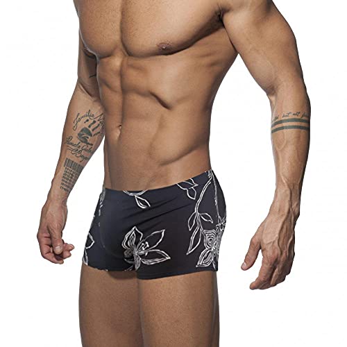 WQZYY&ASDCD Short De Bain Homme Maillot De Bain Push-Up pour Homme Maillot De Bain Taille Basse Maillot De Bain Imprimé Maillot De Bain Mode Été Maillot De Bain Surf sur La Mer-Noir_L Cover