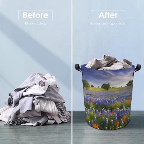 Panier à linge pliable transportable imperméable motif Texas déco