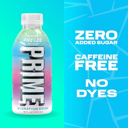 Image of PRIME Hydration Cherry Freeze & Future Freeze Sports Drinks with Coconut Water, Electrolyte Enhanced to Replenish Fluids, Zero Added Sugar, B Vitamins, Antioxidants, Natural Flavors, 12 Fl Oz 24 Pack