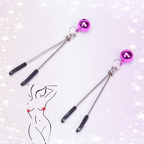 Pin Style Purple Bell Clamp Adult Toy for Couples