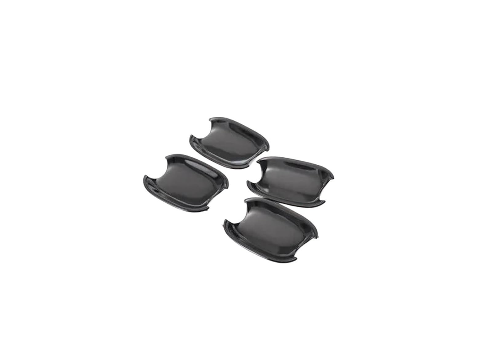 Hckclmbmzw Style1 For A4 B8 2009 2010-2016 Glossy Black Chrome Car Door Handle Cover Sticker Styling Accessories Door Handle Cover(Style1)