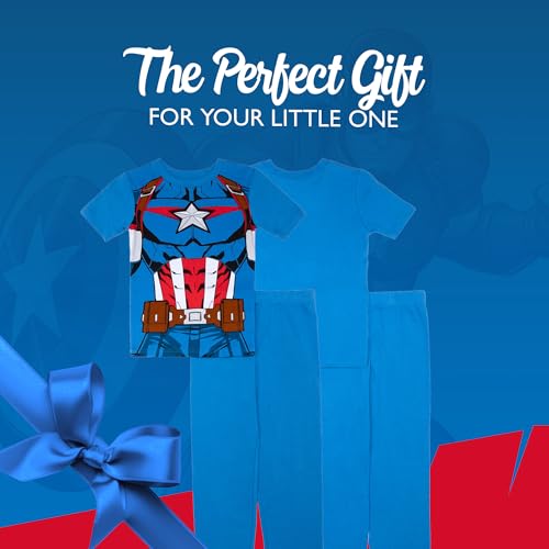 Image of Marvel Boys' 2-piece Snug-fit Cotton Matching Holiday Pajama Set, Soft & Cute for Kids