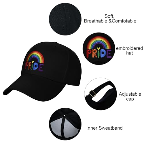Image of Embroidered Baseball Cap for Women Men Adjustable Baseball Hat Black Baseball Cap Trucker Hat