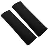 Qunqi 2pcs Car Safety Seat Belt Shoulder Pads Cover Cushion Harness Comfortable Pad (Black)