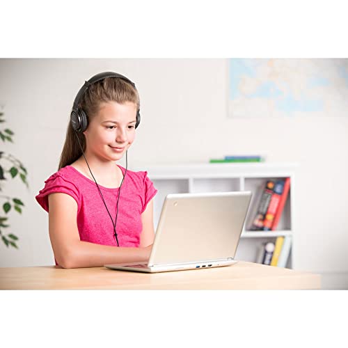 Image of Kensington Hi-Fi Headphones 3.5mm for Kids, for Adults, for School, Padded Adjustable Headband (K97602WW),Black