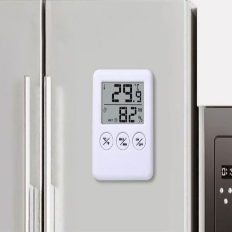 ABS Electronic Thermometer Hygrometer Indoor Kitchen Refrigerator Digital Display Watch Strap Stand