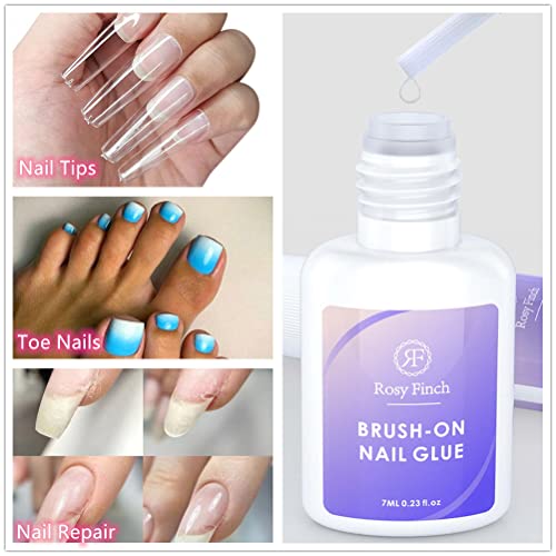 Nail Glue For Press On Nails, Brush On Nail Glue For Acrylic Nail Tips Super Strong Glue Gel Nail Bond Nail Repair Professional Long Lasting Rhinestone Glue For Nails 7Ml 1 Pcs #TOP2