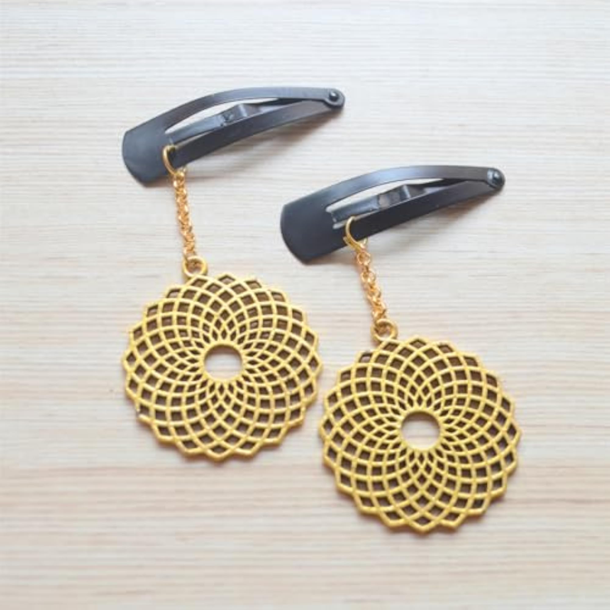 Gold Ethnic Hair Clips Gift Set for Kids & Women