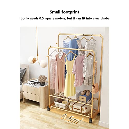 Séchoir à linge doré en métal robuste pour une entrée chic