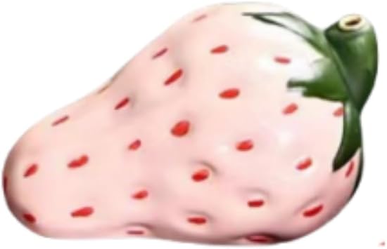 Strawberry Ceramic Incense Holder Cute Tea Pet Decoration with Incense Stand Function for Home Office Tea Table Pink