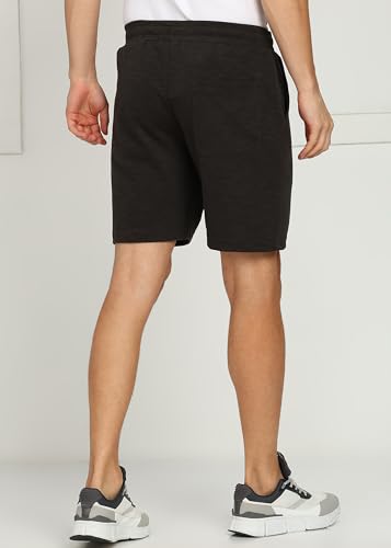 Image of Alan Jones Clothing Men's Easy Stretchable Shorts | Cotton Blend Slub Fabric | Elastic Waist with Adjustable Drawstring | Soft Touch Casual Shorts with Side Pockets