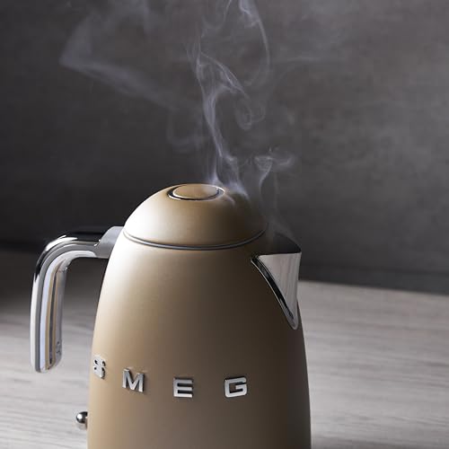 SMEG 50's Retro Style 7 Cup Electric Water Kettle with Automatic Shutoff, Removable Base, and Water Indicator, KLF03CHMUS, Matte Campagne - Thumbnail 7