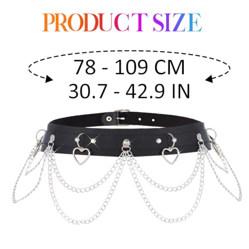 Bodiy Punk Waist Chain Belts Leather Gothic Layered Rave Belly Body Chains Jewelry for Women Sexy3