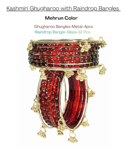 Image of Swara Creations Kashmiri Ghungroo glass Bangles set | Viral Raindrop Multi Set for Women and Girls | Set of 16 Pcs (SKU415)