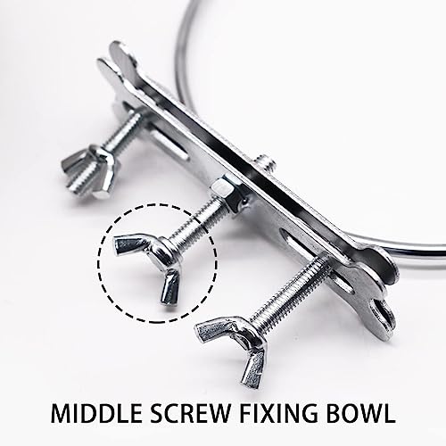 FANGZHE Hundenapf zum Aufhängen, stabil, langlebig, Edelstahl, mit DREI Bolzenhalter, Käfig-Futternapf zum Aufhängen, geeignet für kleine Hunde (Screw Hook)