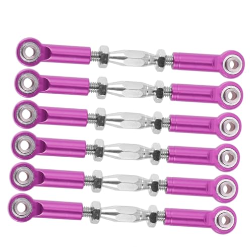 MOLUCKFU Turnbuckle Rod Linkage Set 6pcs 71mm Aluminum for 1/10 Scale Easy Install Remove Ideal for Car Rod Linkage