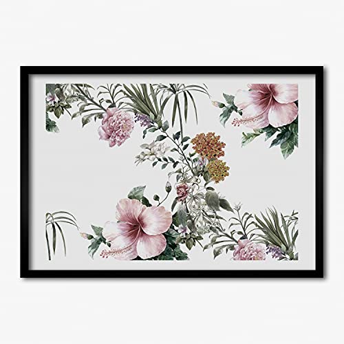 Cadre de peinture Tulup 70x50 cm pour décorer un salon avec une affiche florale