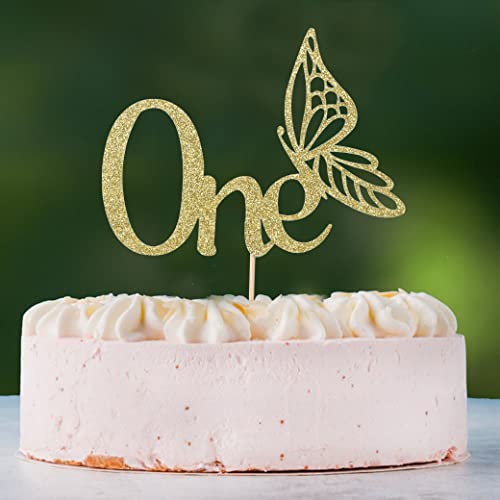 One Butterfly Cake Topper With 1St Birthday - First Birthday For Party Decor, Butterfly Cake Smash, Photo Props For Baby Showers #TOP2