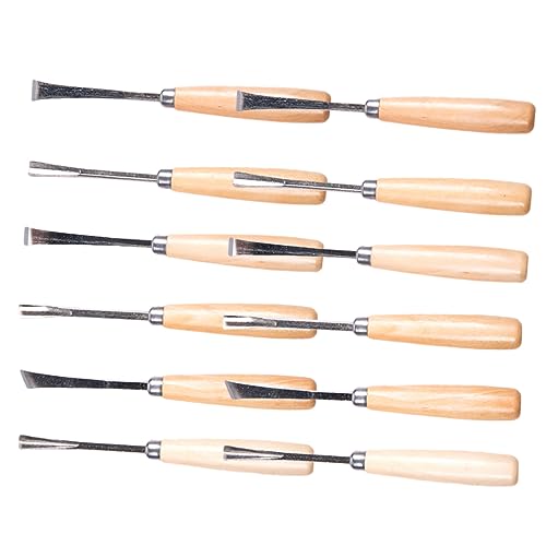 HOMSFOU Wood Carving Chisel Set 12pcs Woodworking Carving Tools for Wood Leather Sealing Art Sculpture
