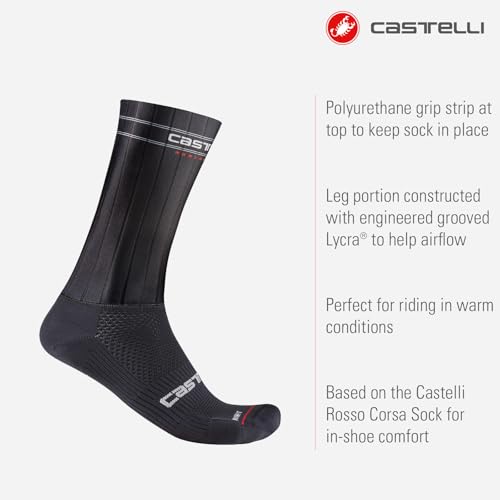 CASTELLI Unisex Fast Feet 3 Socks, Schwarz, XXL EU