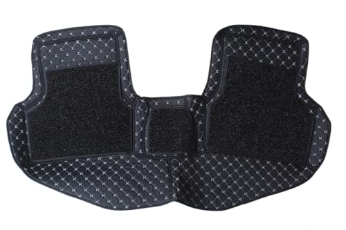 Image of PROTEGO 7D 7-Layer Car Mats Full Set Custom Fit for Toyota Innova Crysta | Double-Stitched PU Leather + Velcro Bottom for Anti-Slip Grip| Mono Grass, Heavy Duty Vinyl, Non Woven Fabric, Soft Foam, XPE