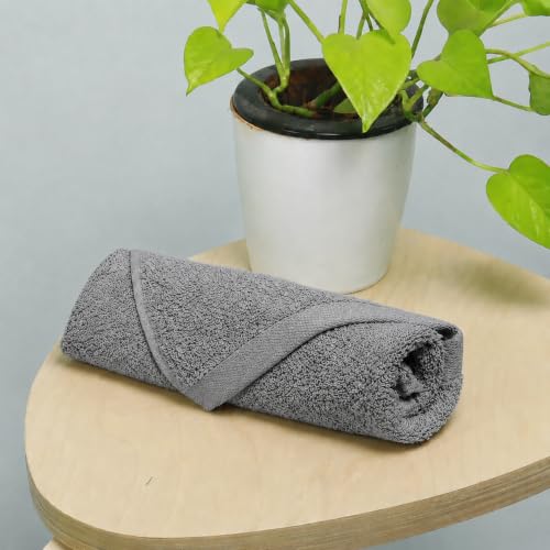 Image of HEELIUM Bamboo Face Towel | Ultra Absorbent & Odour-Free | 3X Softer Than Cotton Towels | 30 x 30 cm - 600 GSM