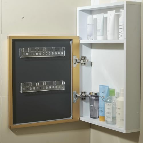 FFK Halsketten-Organizer, Schmuckaufbewahrung, Halter, Armbänder, Ohrringe, Schlüssel, Organizer, Aufhänger, selbstklebende Wand, Acryl, Schrank-Display, einfaches Aufhängen für Ohrstecker, baumelnde
