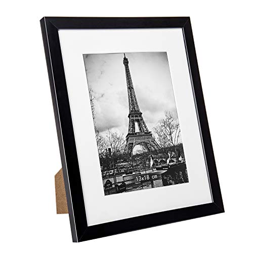 upsimples 8x10 Picture Frame Set of 2,Display Pictures 5x7 with Mat or 8x10 Without Mat,Multi Photo Frames Collage for Wall or Tabletop Display,Black