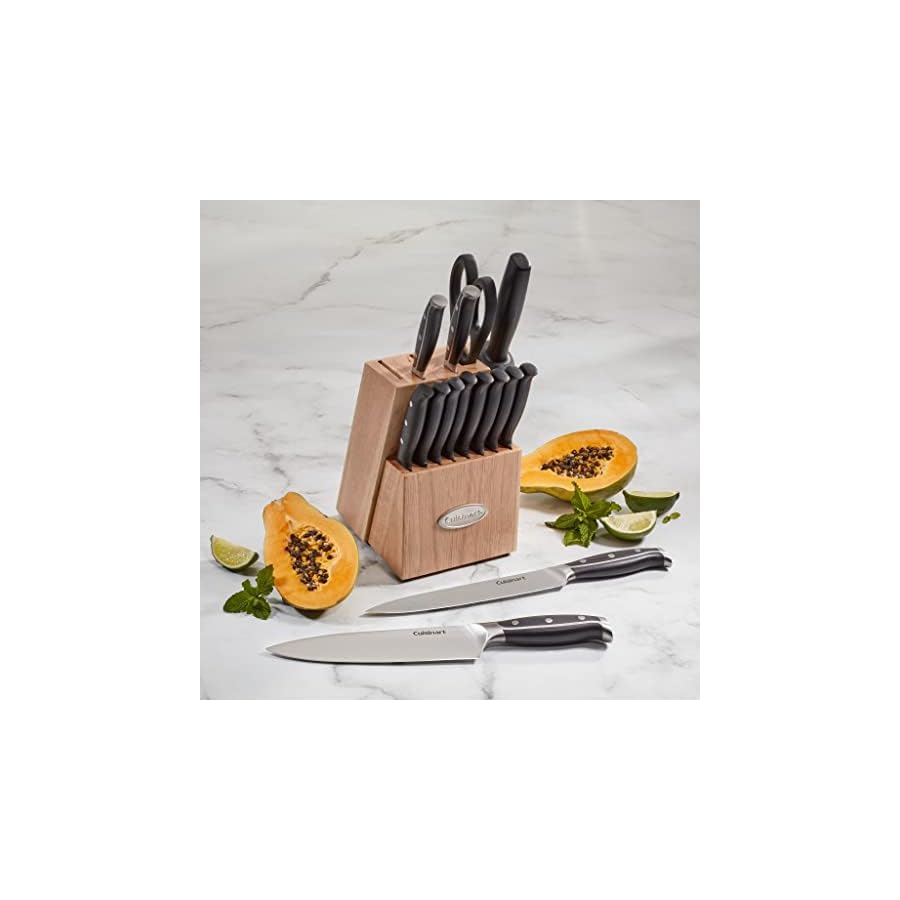 Cuisinart C77TRN-15P Nitrogen Collection 15-Piece Knife Block Set, Black