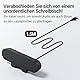 Inwa PC Lautsprecher, USB Monitor Lautsprecher mit Clip-On, 10W mit HD Stereo Sound, Clip per 0.1-1.1’Monitor, für PC Monitor, Laptop, Handy, Desktop, Outdoor, Plug and Play(Schwarz)