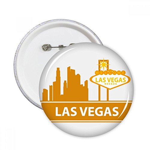 Bouton rond Las Vegas badge cadeau original pour passionné de culture américaine