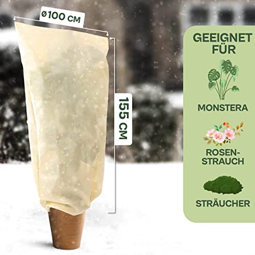 Praknu Winterschutz für Kübelpflanzen 155 x 100 cm – Frostschutz Pflanzen – Ansicht 3