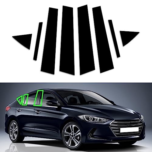 Pegatinas de columna BC para Hyundai Elantra 2017-2020: cubiertas de ventana elegantes 6