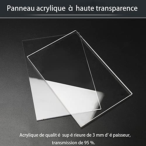 ACRLIE Vitrine pour Collection, Boîte Acrylique Boîte Plexiglas de Rangement Cube Transparente pour Figurines, Vitrine Comptoir pour Salon, Présentoir Anti-poussière avec Base et Bande Lumineuse - Image 6