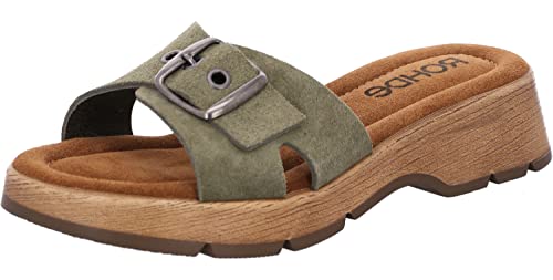 Mules femme Rohde Licata 6260 en cuir confortable pour la maison