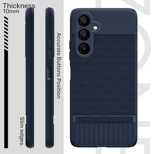 Image of Pikkme Back Cover for Samsung Galaxy F15 5G / Samsung Galaxy M15 5G Camera Protection 3D Hexa Cube Design Silicone Protective Bumper Case (Blue)