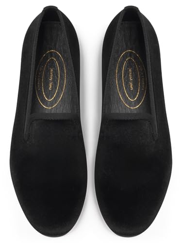 Image of Journey West Women's Velvet Loafer Flat with Embroidery Velvet Slippers