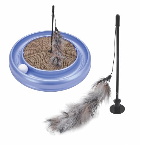 Coastal Pet - Turbo Pet Cat Bundle - Teaser Cat Toy & Scratcher Cat Toy