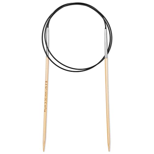 Prym - Prym 1530 Bamboo Circular (80cm, 3.00mm) Needle - 5 Pieces, Natural - Image 2