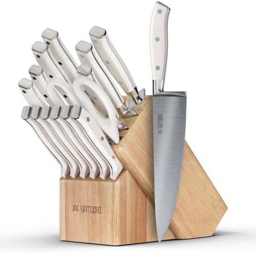 Yatoshi White Knife Block Set