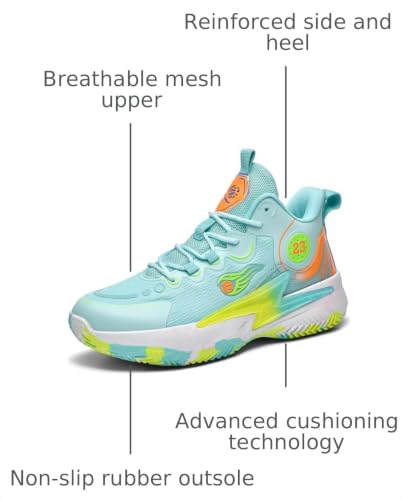 Image of Womens Mens Basketball Shoes Lightweight Fashion Breathable Comfortable Non Slip Sport Indoor Outdoor Sneakers for Unisex